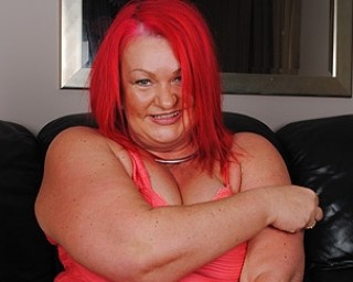 Kinky big mature redhead pleasing herself