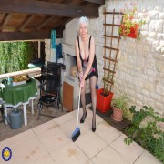 British granny masturbating in her garden